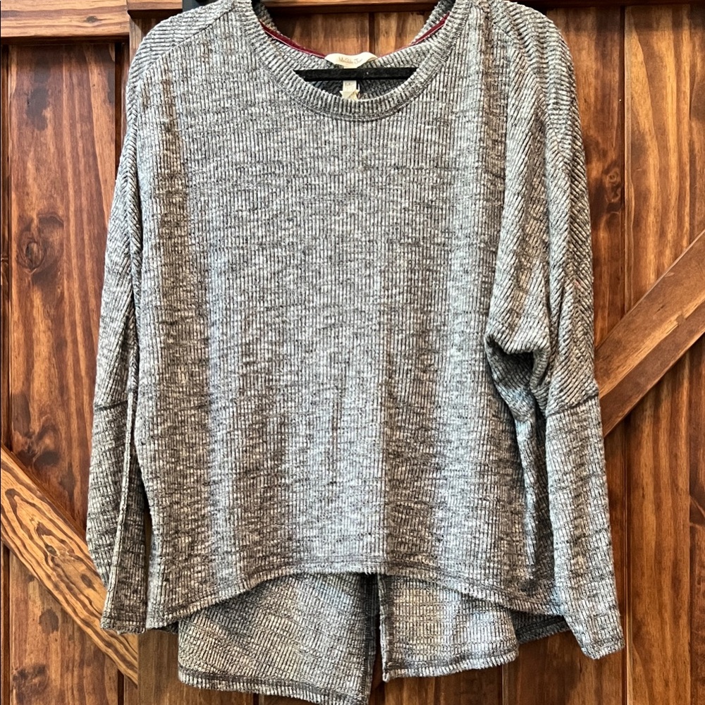 Matilda Jane Ribbed Gray Shirt